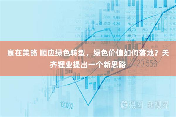 赢在策略 顺应绿色转型,绿色价值如何落地?天齐锂业提出一个新思路